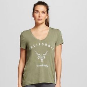 Grayson Threads Olive Green Coachella V Neck